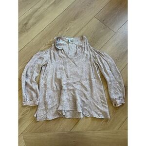 Derek Lam 10 Crosby Cold‎ Shoulder Printed Blouse Women Size 2